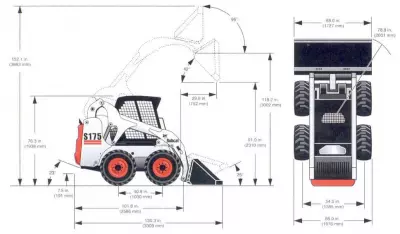 Габаритные размеры Bobcat S175