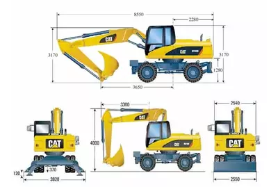 Габаритные размеры Caterpillar M315D