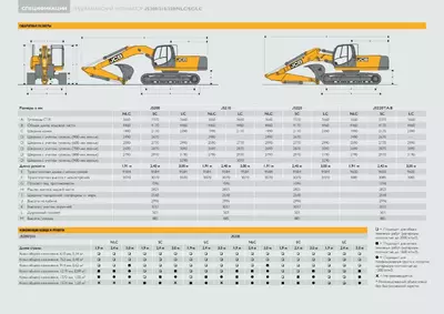 Габаритные размеры JCB JS220