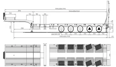 Габаритные размеры трала Kassbohrer LB5E