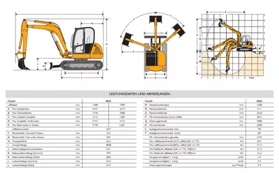 спецификация мини-экскаватор JCB 8060